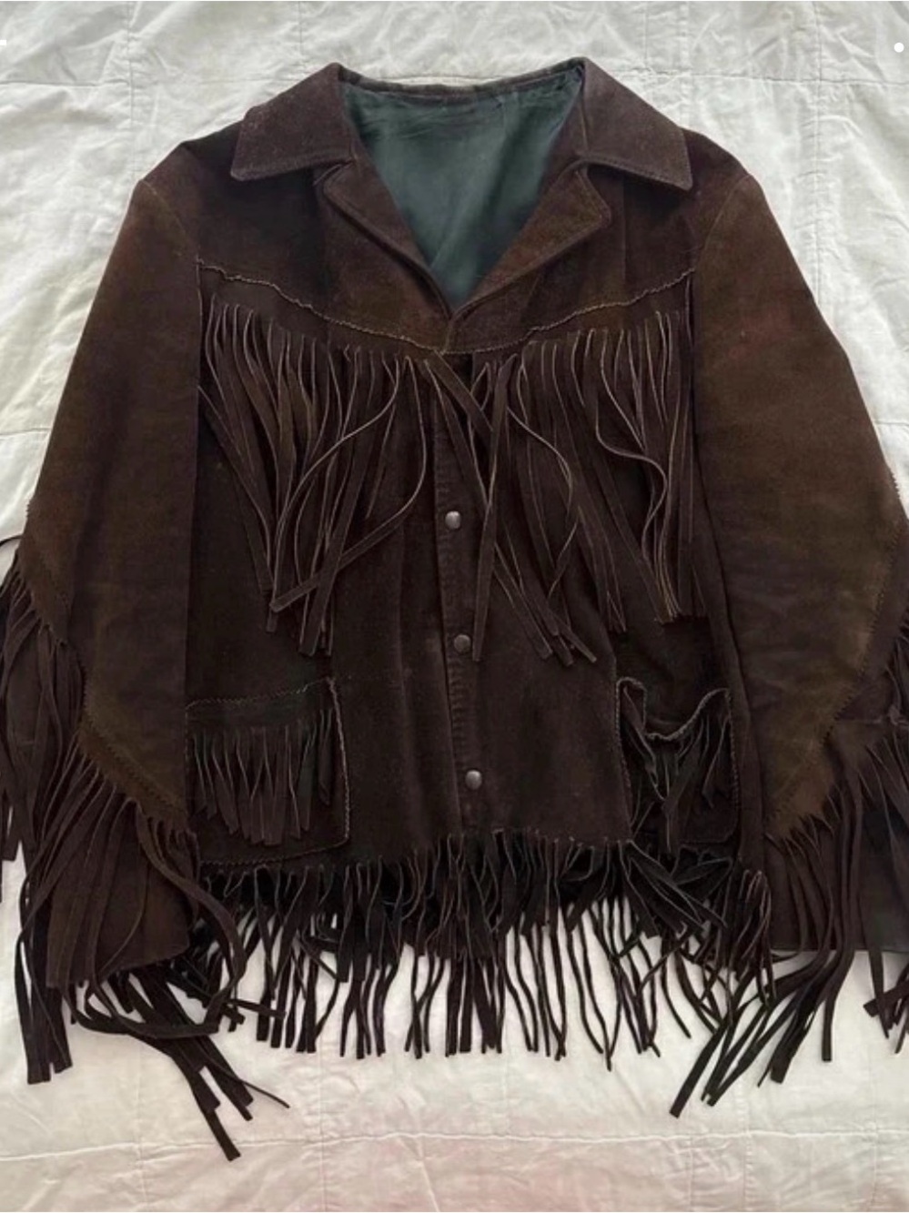 Unk Dark Brown Suede Fringe Jacket - Women's Western-Inspired
